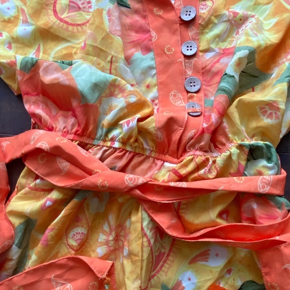 Agua  Bendita Floral  print V neck Romper - Picture 11 of 13